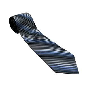 Ted Baker Striped 100% Silk Tie One Size Blue Dressy Elegant Formal Old Money